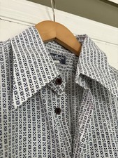 Vintage 70s Oleg Cassini for Boonshaft Men's Disco Shirt Large 16 1/2