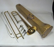 VINCENT BACH MERCEDES MODEL TROMBONE EARLY NEW YORK 1941 ANTIQUE W/ ACCESSORIES