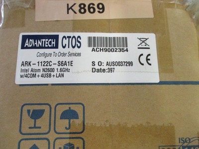 NIB ADVANTECH CTOS Intel Atom N2600 1.6GHz   ARK-1122C-S6A1E