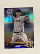 MITCH KELLER 2017 Bowman Chrome Baseball PURPLE REFRACTOR Rookie Card #’d /250. rookie card picture