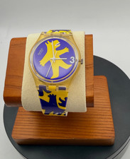 Vintage Swatch Watch with case 1993, Unworn, New Battery with case and papers