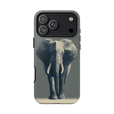 For iPhone / Galaxy / Pixel | Phone Ink Case - Elephant Slate Gray Two Tone