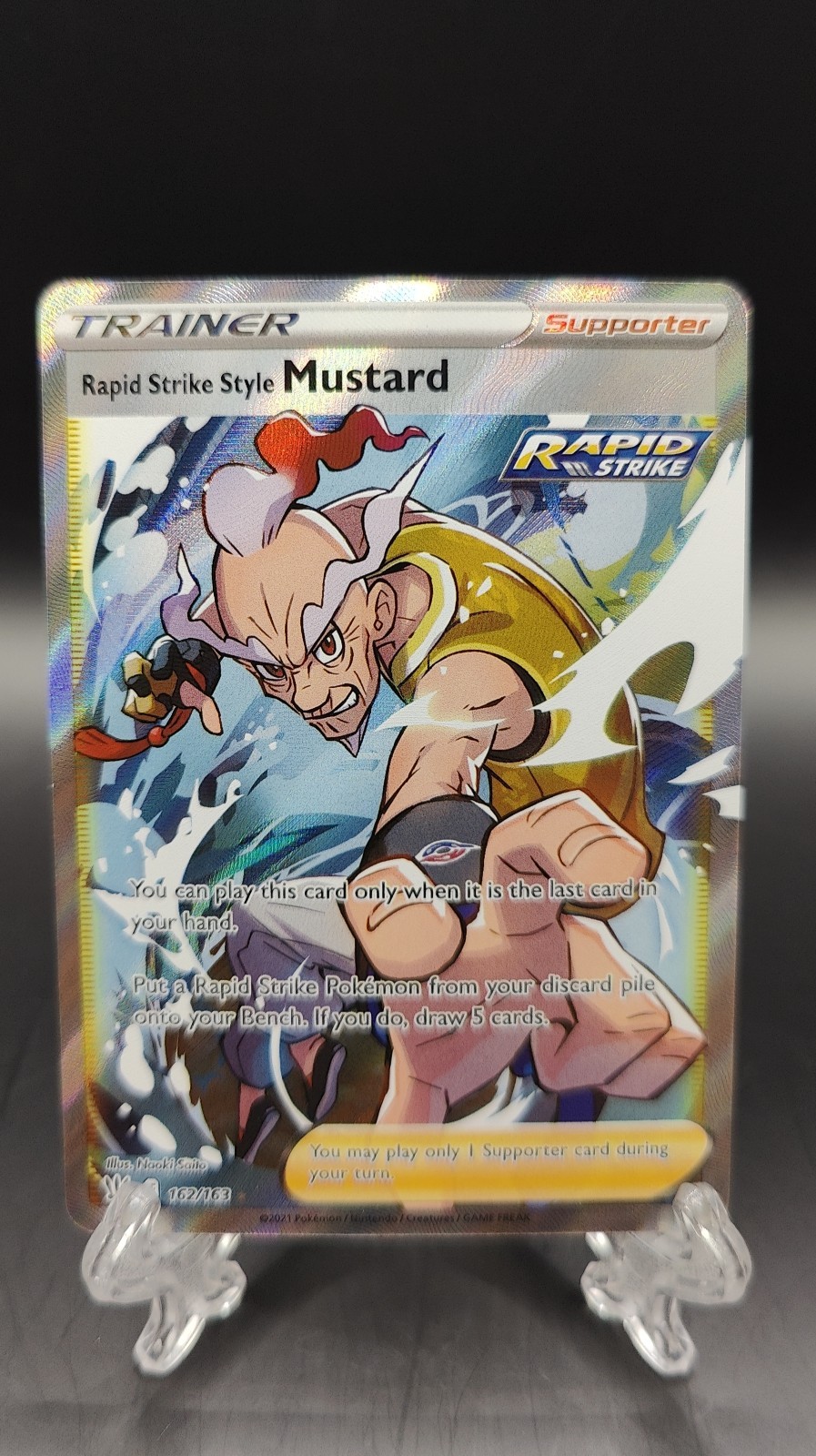 Rapid Strike Style Mustard 162/163 - Battle Styles Ultra Rare - Pokémon TCG (NM)