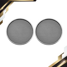 2pcs 3.5" Speaker Grill Mesh Circle Woofer Guard Protector Cover Audio Silver