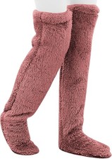 Over Knee Lightweight Fuzzy Socks Plush Slipper Stockings Cozy Leg Warmers Men 