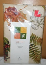 NEW LNT Linen's N Things Autumn Harvest  Cotton Tablecloth 52X 70" Oblong
