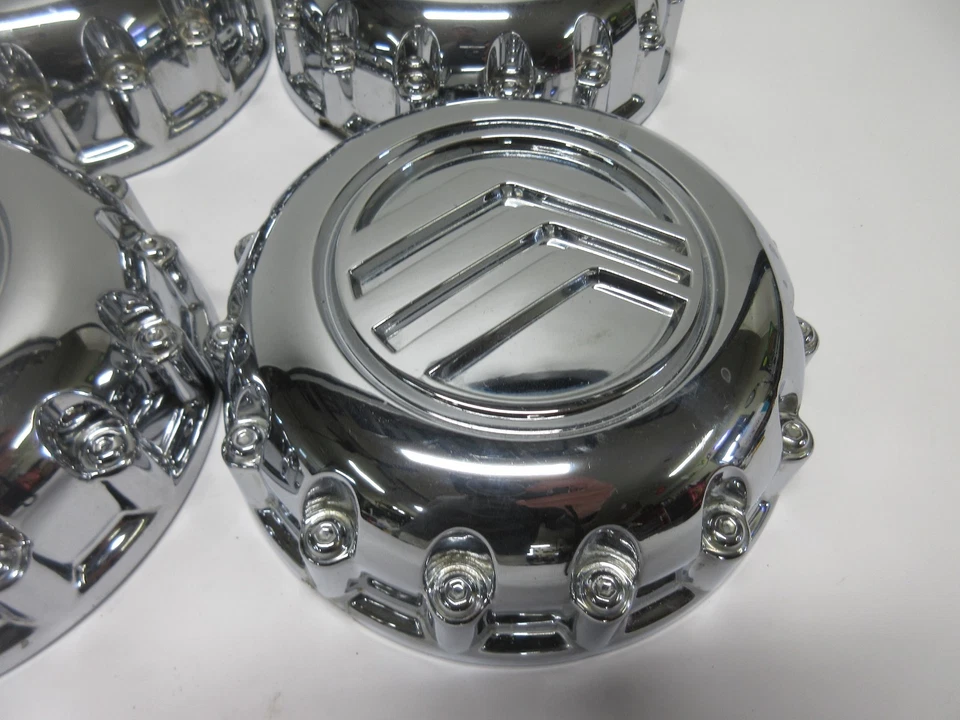 Juego de 4 tapas centrales cromadas Mercury Mountaineer 1997-01 OEM #F87A-1A096-HA Foto 4 de 4