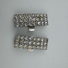 Bluette Vintage Sparkling Rhinestone Shoe Clips Made In France