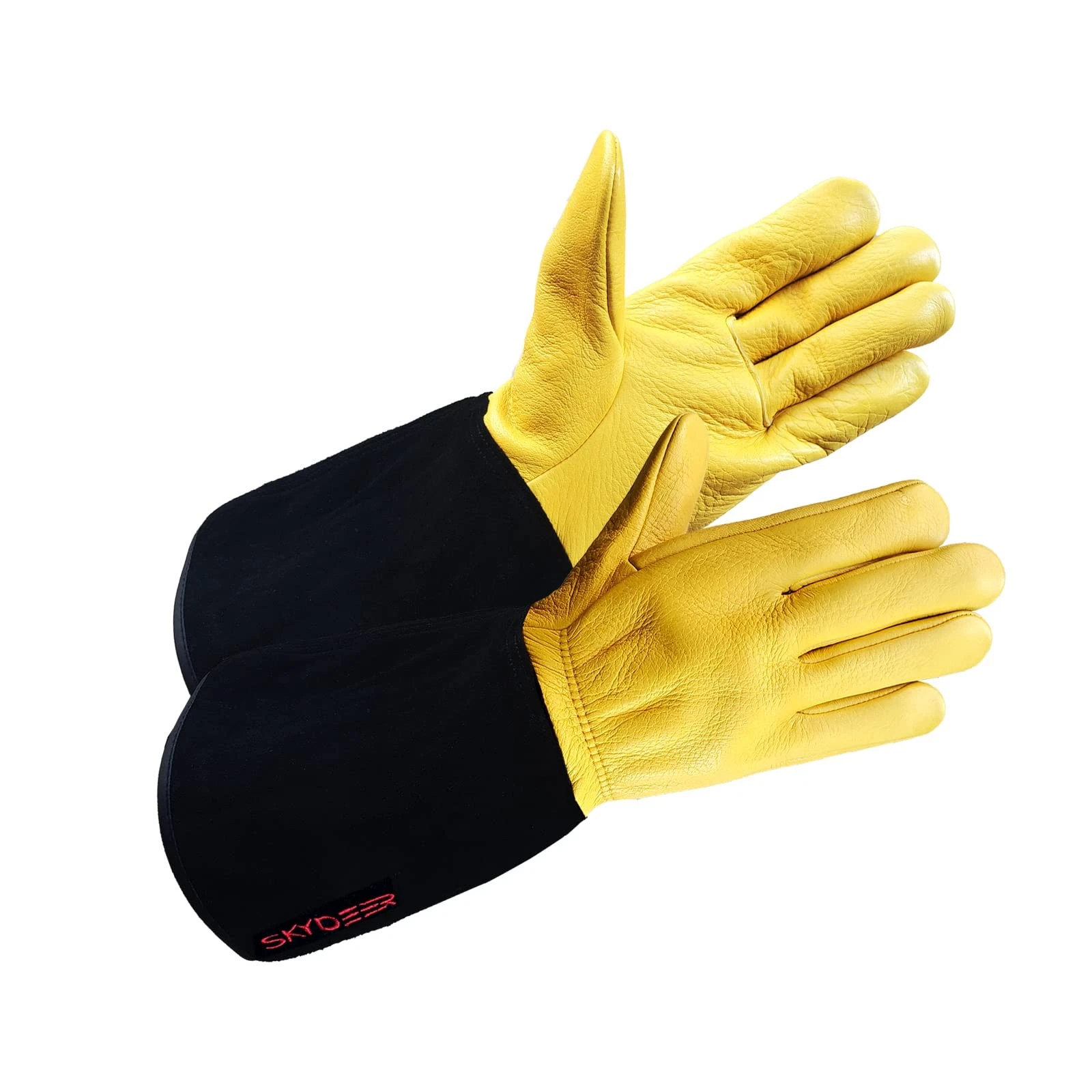 100% Full Premium Genuine Grain Deerskin Leather Work Gloves for Women, Full ...