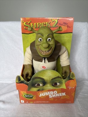 Vintage Shrek Jumbo Shrek 2 Dream Works 2004 Hard Face & Hands NRFB - WORKS!