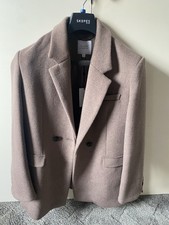Maison Cinqcent Women's Overcoat Uk Size 12 Wool Blend