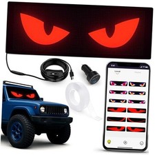 LED Devil Eyes for Windshield, Ultra-Bright RGB 27.76"x8.66" 4096Pixels Car