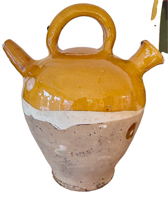 French Antique Pottery Stoneware Confit Ceramic Terracotta Earthenware Pitcher