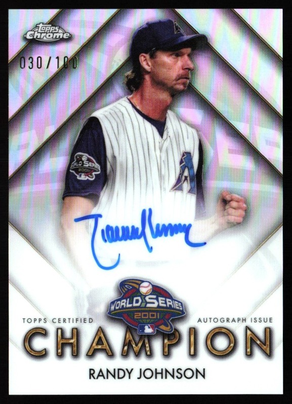 2025 Topps Chrome World Series Champion 30/100 Randy Johnson Auto JW1