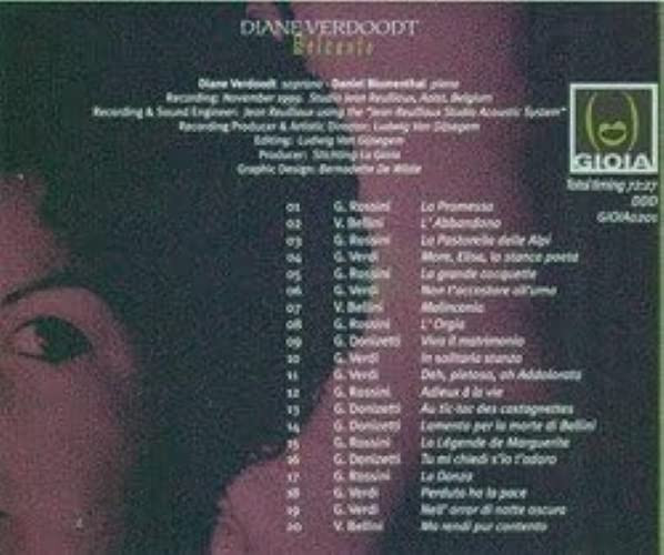 Diane Verdoodt `Verdoodt, Diane-Belcanto` CD NUOVO