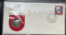 Simply Coins~ 1975 PAPUA NEW GUINEA PROOF TWENTY 20 TOEA 20T COIN COVER FDC