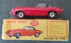 VINTAGE BOXED DINKY TOYS RED 120 JAGUAR E TYPE ORIGINAL BOX 1960s