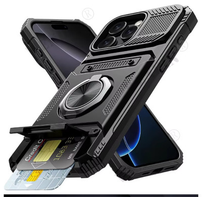 iPhone 17/16/15/14/13Schutzhülle Wallet Stoßfest Ringhalter Kartenfach Magnetisc
