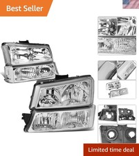 Halogen Headlight Assembly With High Beam For Chevy Silverado 2003-2006 Models