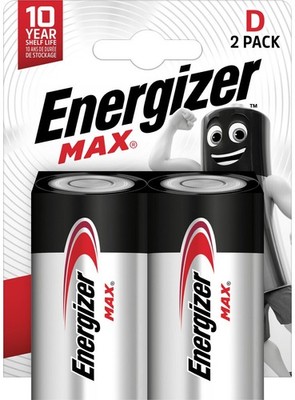 Energizer Max Alkaline Batterien D Mono Longlife Power D/LR20 Akku 1,5V 20A 2 St