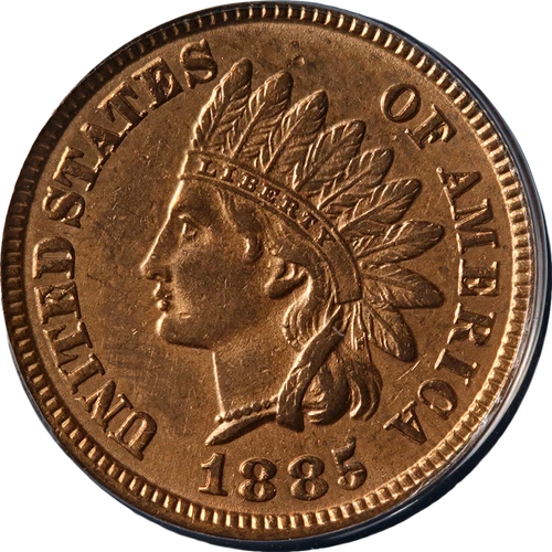 1885 Indian Cent ANACS AU50 Details Nice Eye Appeal Nice Strike