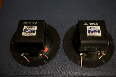 2 - VINTAGE JENSEN P3VH 3'' ALNICO TWEETER SPEAKER  / PAIR