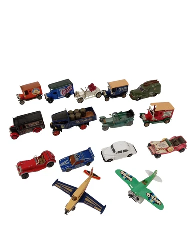Job Lot Vintage Diecast Models - Matchbox Lledo Corgi Cars Vans Planes x15