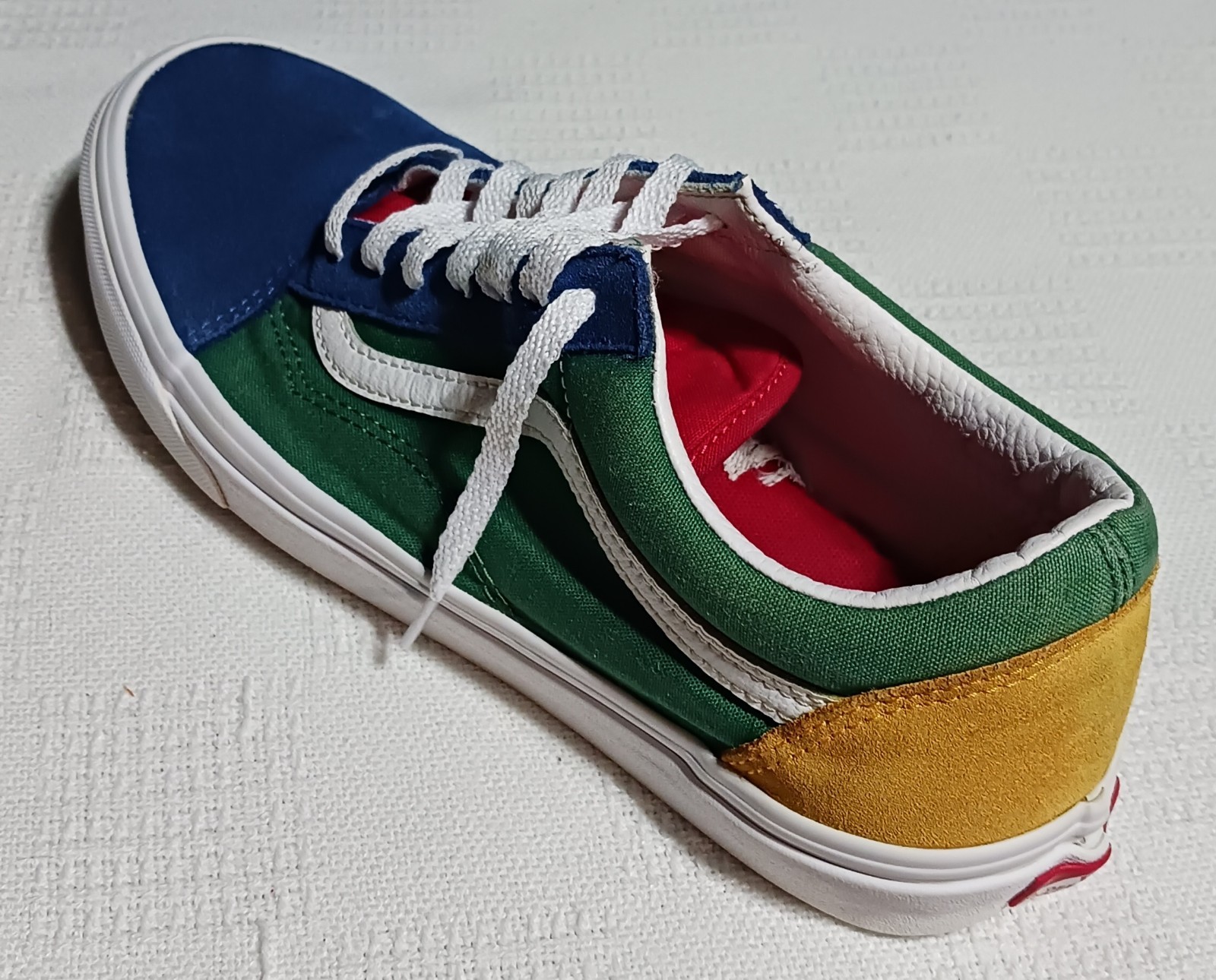 VANS Old Skool "Yacht Club" Sneakers In  Blue, Green, Yellow And Red. Size 9.5 thumbnail 16
