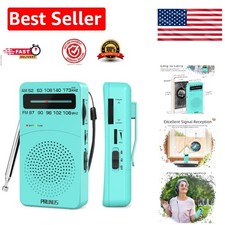 Battery-Operated J-166 AM FM Radio with Excellent Reception & Tuning Light