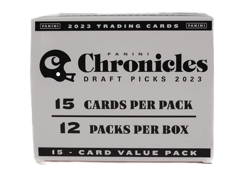 2023 Panini Chronicles Draft Football Jumbo Value 12-Pack Box (Green Parallels!)