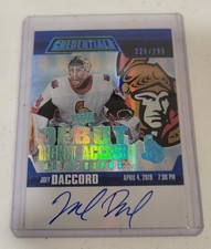JOEY DACCORD 2019-20 UD CREDENTIALS DEBUT TICKET ACCESS AUTOGRAPH AUTO SP/299