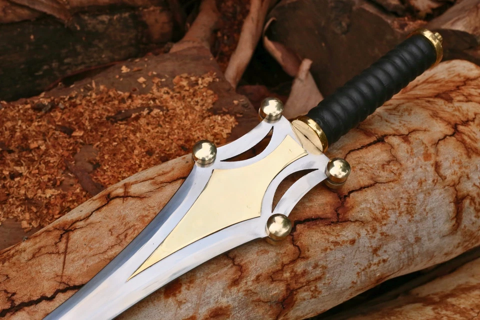 Réplica de espada de poder He-Man hecha a mano | Espada de fantasía Master of the Universe Foto 4 de 4