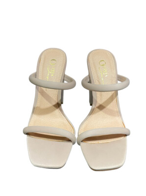 Olivia Jaymes Open Toe Camel Strap High Heel Sandal Size 6 | eBay