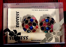 Vintage Schuhe Clips Original Verpackt Gro&szlig; Golden Bunt Success Handarbeit Paris