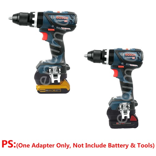 Adaptador de herramientas de taladro BOSCH 18V utiliza DEWALT 20V \u0026  Milwaukee M18 Rojo Batería De Li-Ion | eBay
