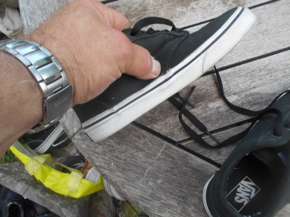  RARES BASKETS VANS VINTAGE TBE COLLECTOR T 34 NOIRES A 12€ ACH IMM BE RARES +++ - Photo 4/4