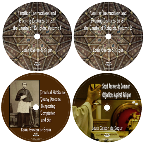 Louis Gaston de Segur lotto di 4 audiolibri sul cristianesimo in 4 MP3 CD audio - Foto 1 di 1