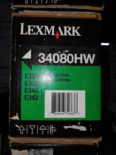 Genuine Lexmark 34080HW Black Toner Cartridge E330 E332 E340 E342 BNIB