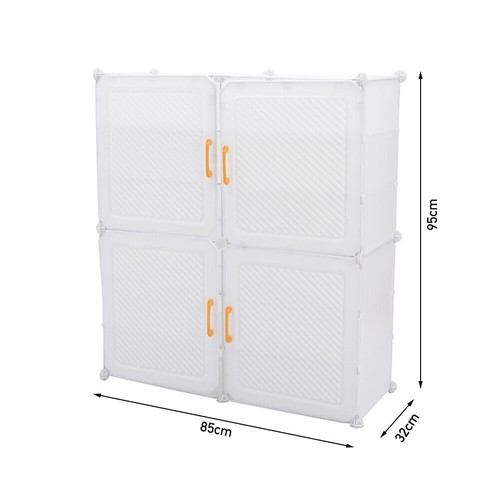 Plastic Shoes Rack With Door Corner Storage Shelf Organiser Box Cabinet Home - Picture 25 of 30