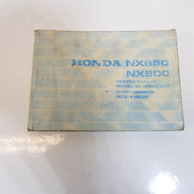 Honda NX 650 Operating Manual 72405 | eBay UK