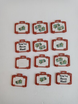 1981 Trust Me Board Game Replacement Parts 12 Briefcases