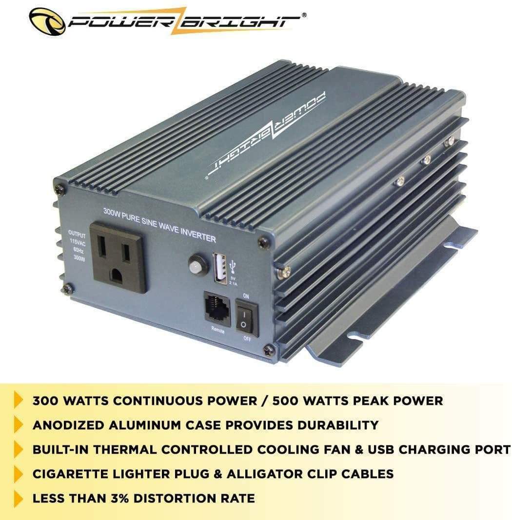 APS300U-24 PowerBright 300 Watt 24 Volts Pure Sine Power Inverter