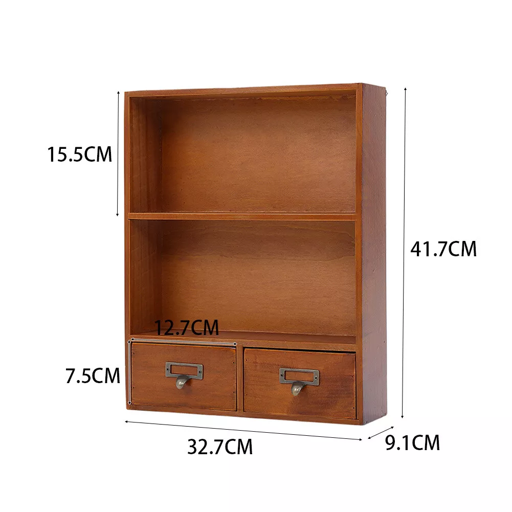 Wall Mounted Cabinet Retro Storage Box Simple Desktop Display