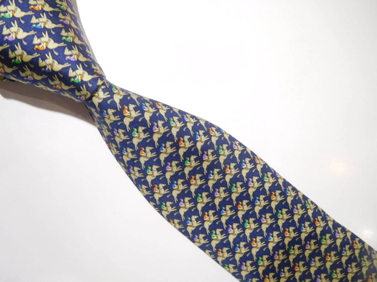 HERMÈS Cravatta uomo Hermes France vera seta cravatta abito classico lusso multicolore W822