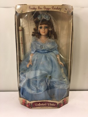 porcelain doll blue dress