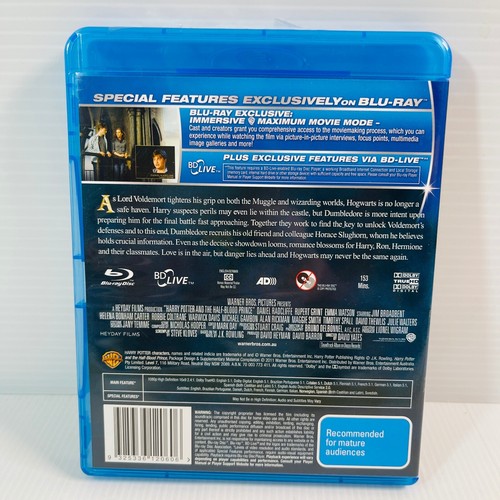 Harry Potter and The Half Blood Prince Blu Ray Region B - Picture 2 of 3