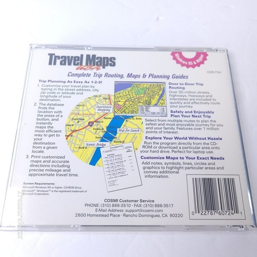 Travel Maps USA Windows 95 & Higher vtg pc cd rom Trip Planner USA - Picture 4 of 4
