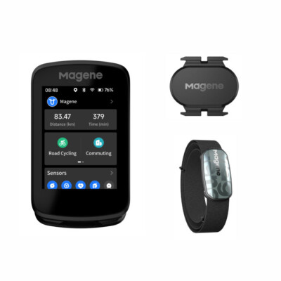 Magene C606 Ciclocomputer GPS + Fascia Cardio HRM + Sensori Cadenza/velocita'