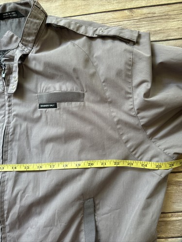 Vintage Members Only Jacket Mens Large Grey Full Zip Cafe Racer - Picture 6 of 9