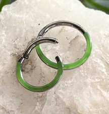 1pc Hinged Segment Ring Glow in the Dark Front Septum Hoop Helix Daith 16g